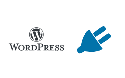 Darstellung des WordPresslogos und eines Steckers als Symbol für den Namen Plugin