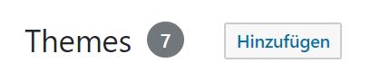 Screenshot des Buttons um Themes in WordPress hinzuzufügen