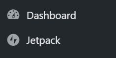 Screenshot des Jetpack Icons in der Dashboard Verwaltungsleiste.