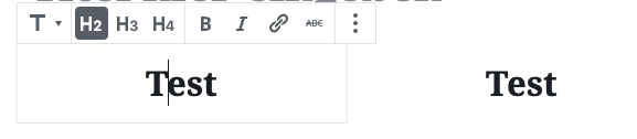 Screenshot der Eingabemaske für die Eingabe zweier Überschriften in der Spaltenansicht.